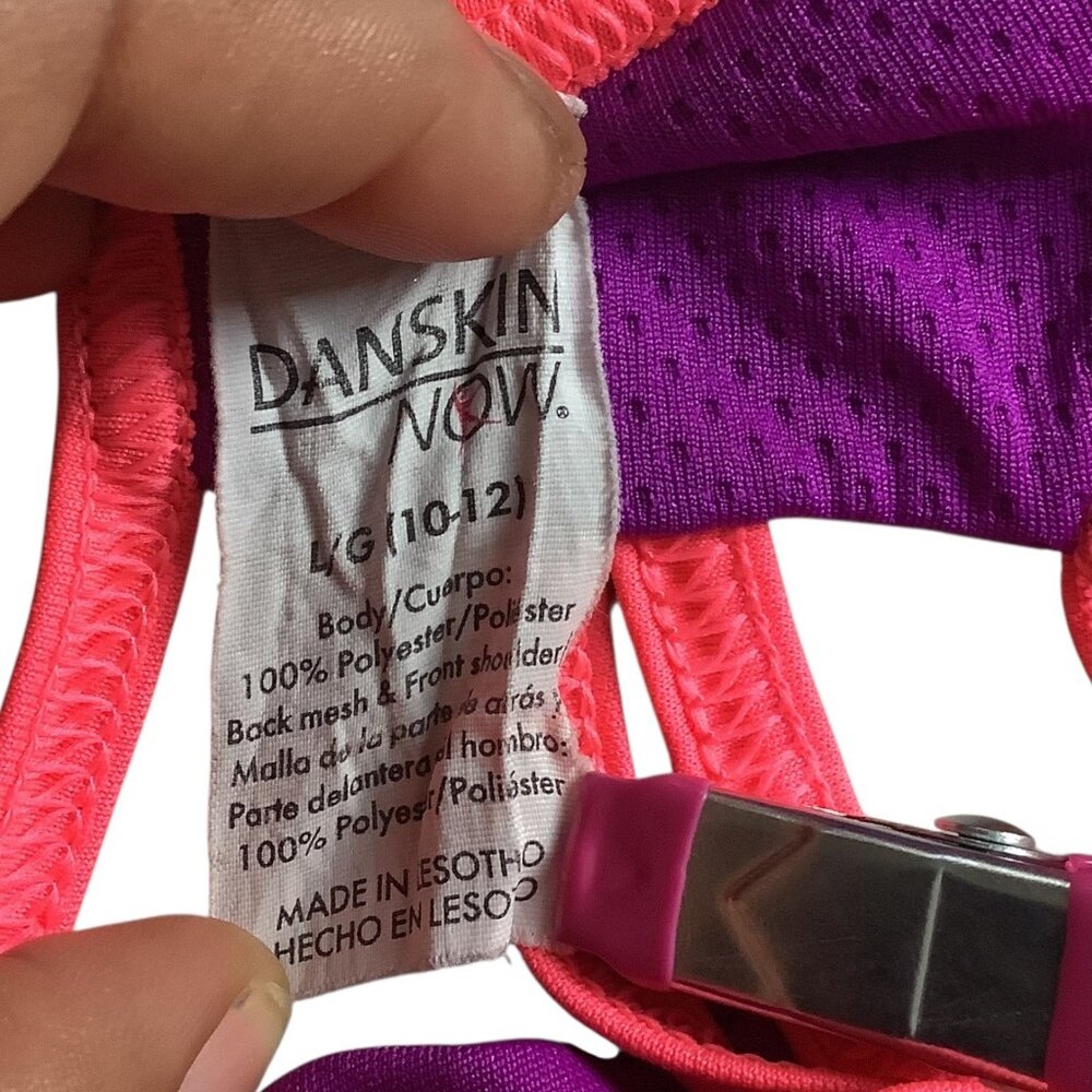 Danskin Now Girls Athletic Tank Top L 10-12 Drimore Sleeveless Activewear - Picture 3 of 11